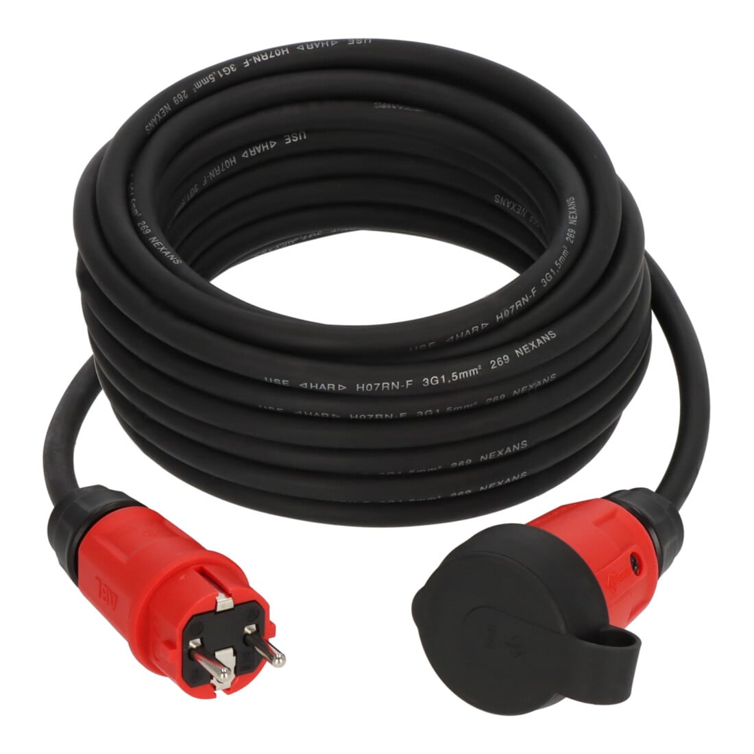 Brennenstuhl Professional Verlengsnoer VN 1100 IP44, 10m zwart H07RN-F 3G1,5