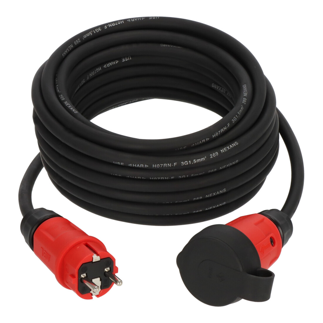 Brennenstuhl Professional Verlengsnoer VN 1100 IP44, 10m zwart H07RN-F 3G1,5