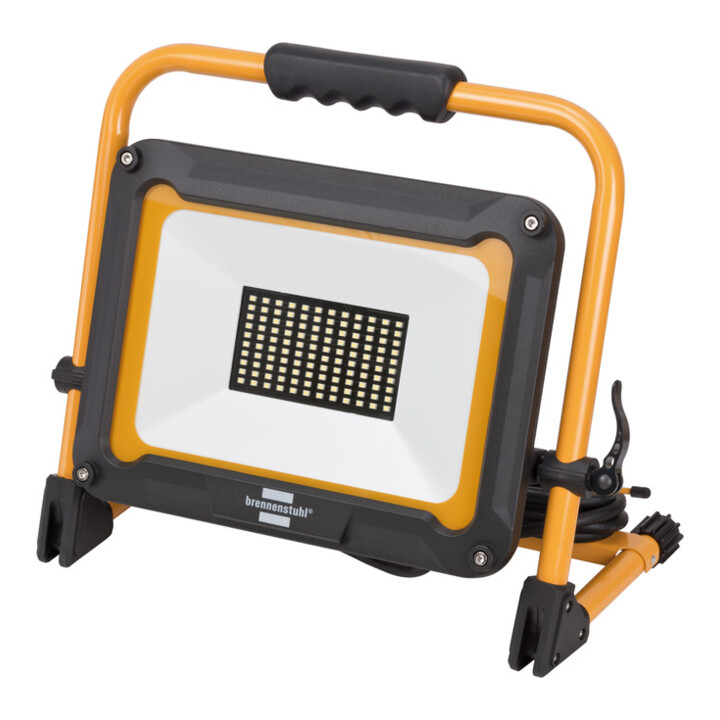 Brennenstuhl projecteur de construction LED JARO 7050 M (80W, 8000lm, 6500K, IP65, projecteur de travail LED avec 5m de câble, attache rapide)