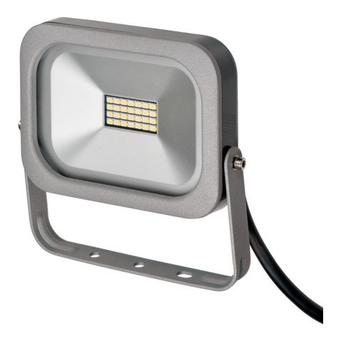 Brennenstuhl Projecteur LED compact slim 950 lumen (10W, IP54, 0,3m de câble), Argent