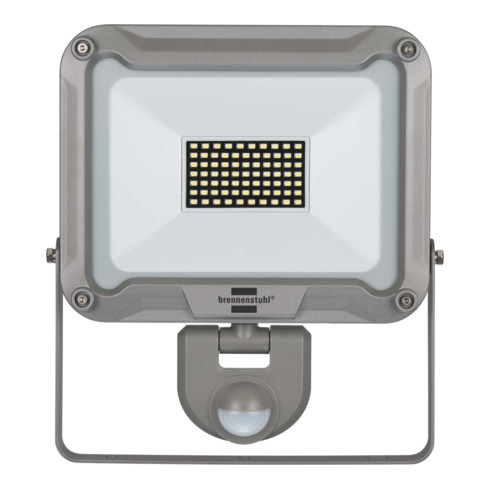 Brennenstuhl Projecteur LED JARO avec détecteur de mouvements infrarouge 4770 lumen (50W, IP44, portée 10m avec un secteur de capture jusqu'à 120°), Gris