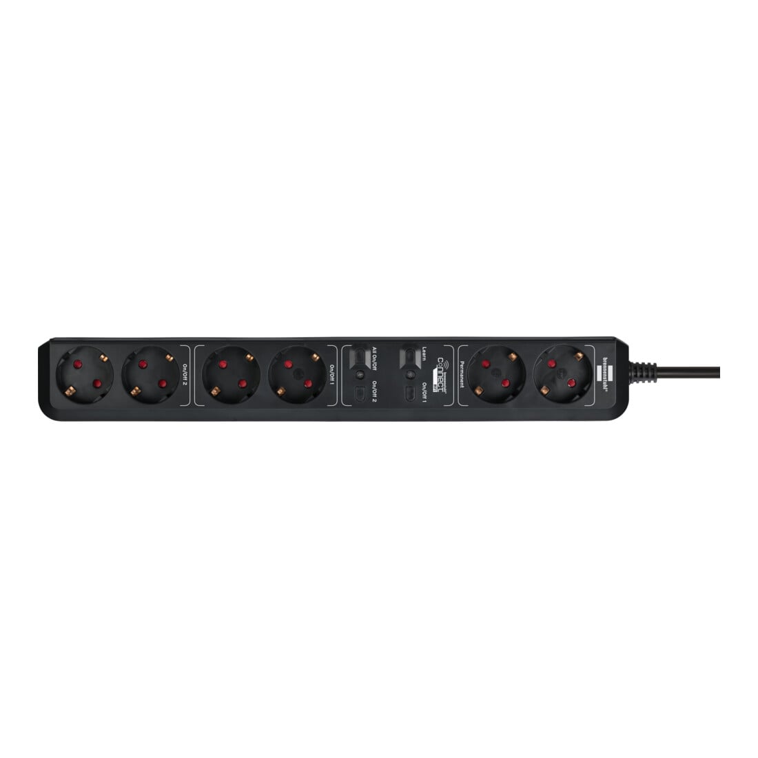brennenstuhl®Connect Eco-Line WiFi Steckdosenleiste 1,5m H05VV-F3G1,5 schwarz