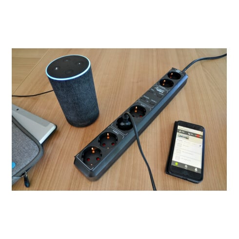 Brennenstuhl®Connect Eco-Line WiFi stekkerdoos 1,5m H05VV-F3G1,5 zwart