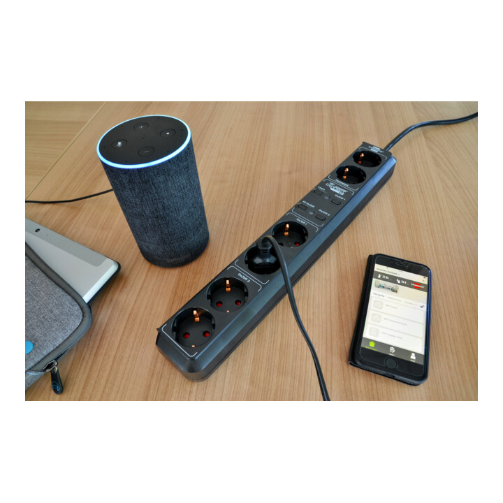 Brennenstuhl®Connect Eco-Line WiFi stekkerdoos 1,5m H05VV-F3G1,5 zwart