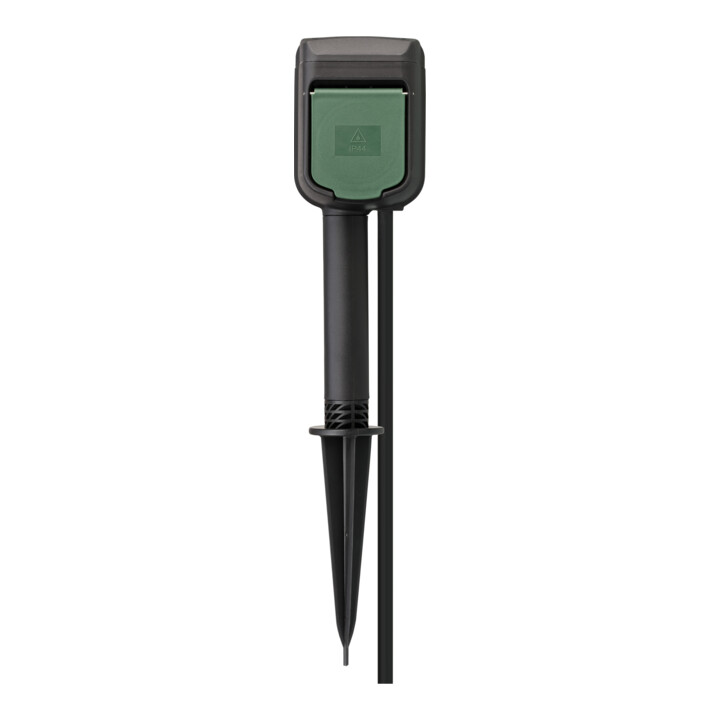 brennenstuhl®Connect WIFI Gartensteckdose mit Erdspieß und Montageplatte IP44 2-fach 10m H07RN-F3G1,5