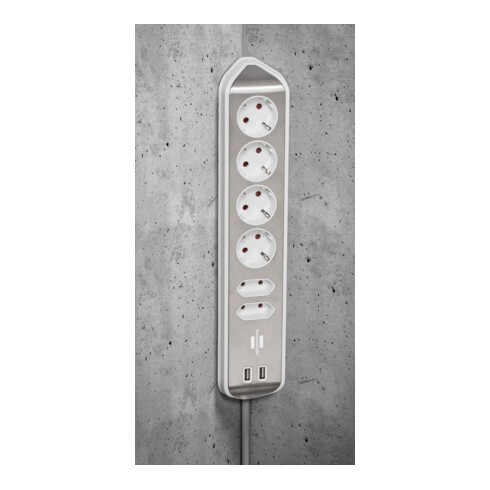 Brennenstuhl®estilo Ecksteckdosenleiste 6-fach (1153590620)