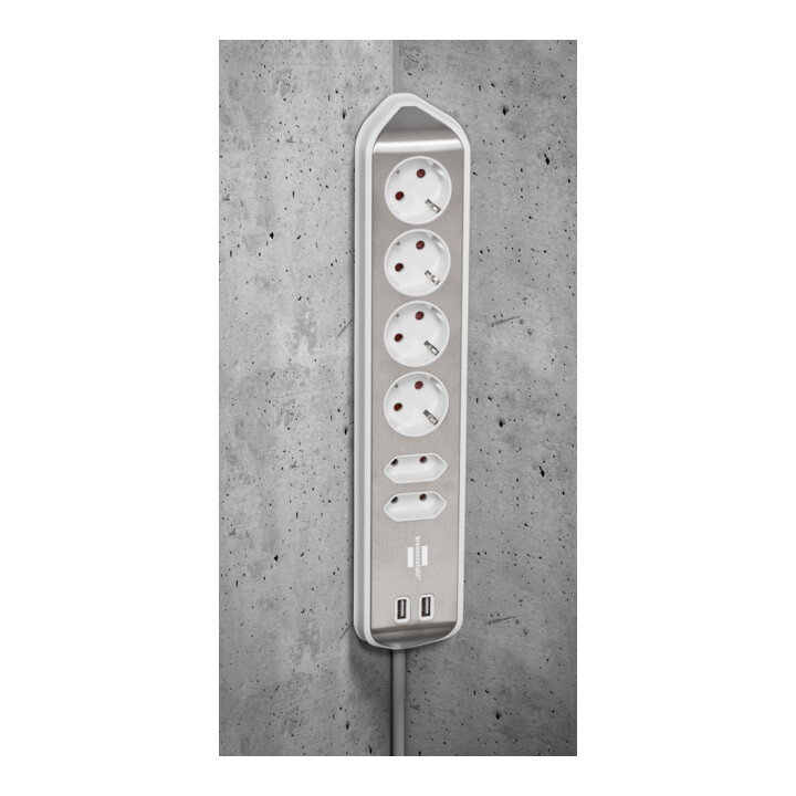 Brennenstuhl®estilo Ecksteckdosenleiste 6-fach (1153590620)
