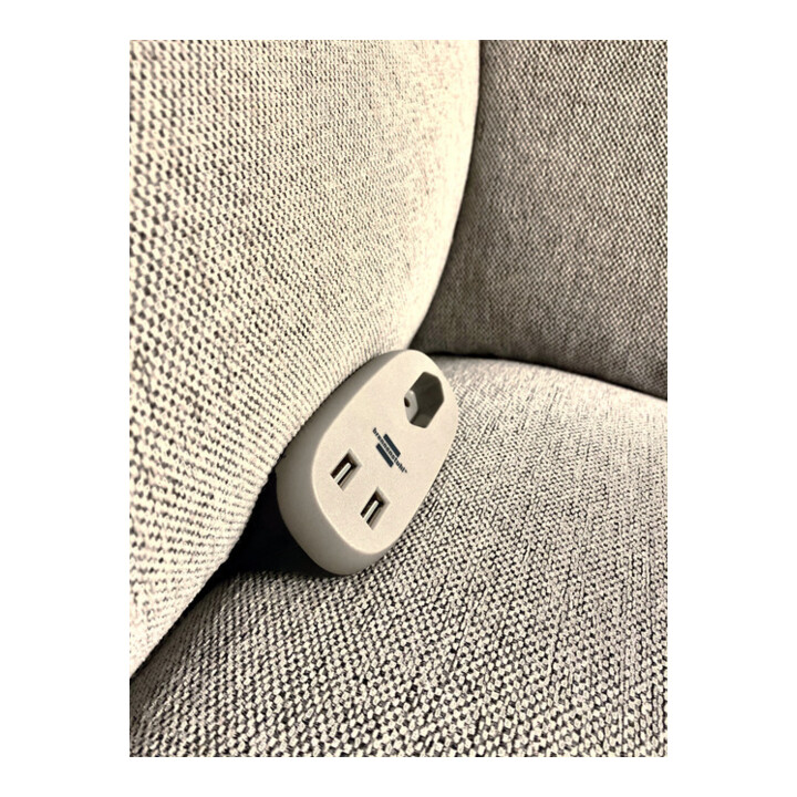 brennenstuhl®estilo Sofa-Steckdose mit Ladefunktion 1x Euro-Steckdose und 2x USB-Charger