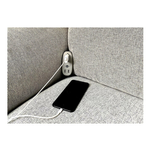 brennenstuhl®estilo Sofa-Steckdose mit Ladefunktion 1x Euro-Steckdose und 2x USB-Charger