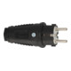 Brennenstuhl Schutzkontakt-Gummistecker 230V/16A (IP54, für den Außenbereich geeignet, ideal für den Anschluss eines Verlängerungskabel oder für die Reparatur eines beschädigten Kabels)-1