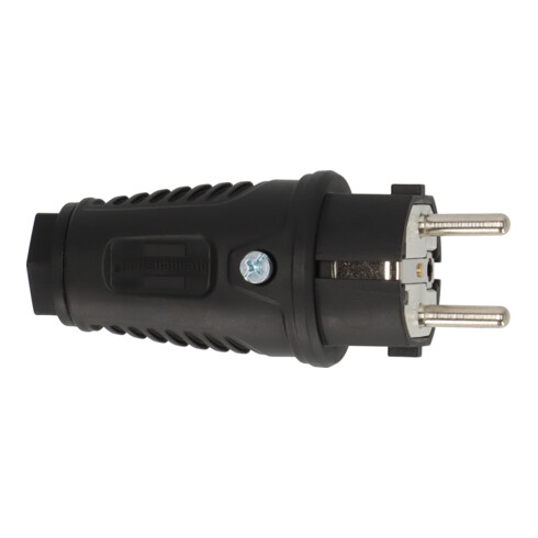 Brennenstuhl Schutzkontakt-Gummistecker 230V/16A (IP54, für den Außenbereich geeignet, ideal für den Anschluss eines Verlängerungskabel oder für die Reparatur eines beschädigten Kabels)