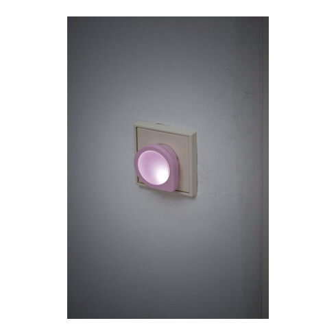 Brennenstuhl Set di luci notturne LED NL 01 QD Set con sensore crepuscolare 1 LED 1,5lm, 1 bianca, 1 rosa, 1 azzurra, 1173180