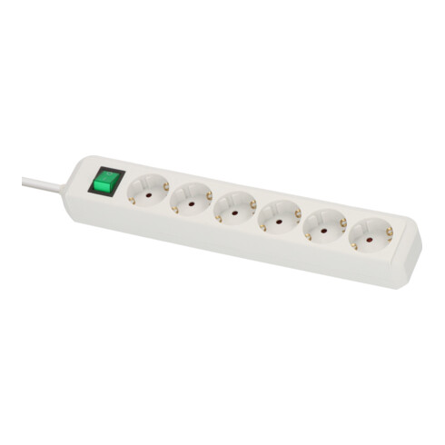 BRENNENSTUHL Std-Leiste 6F.45° weiss r ca.3m Kabel H05VV-F3G1,5. POS-Rei 1159520400