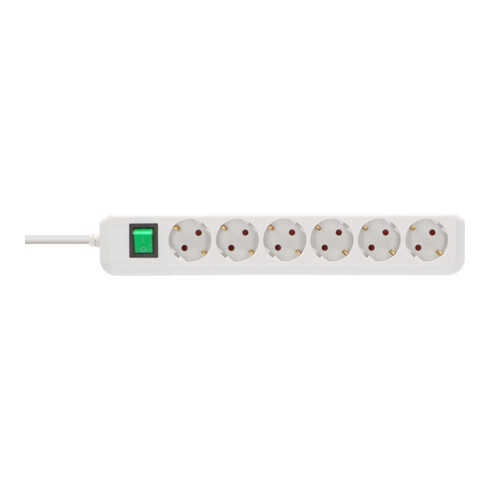 BRENNENSTUHL Std-Leiste 6F.45° weiss r ca.3m Kabel H05VV-F3G1,5. POS-Rei 1159520400