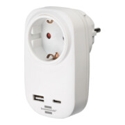 Brennenstuhl Steckdosenadapter mit USB C Power Delivery und USB-A-1