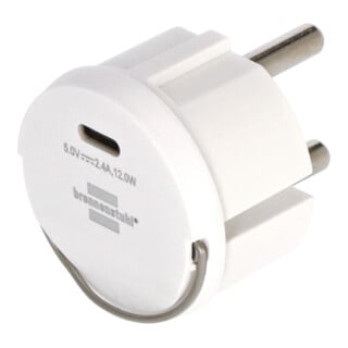 Brennenstuhl Steckdosenadapter USB C, Steckdosennest, 2,4A, kompatibel mit IP44 Steckdosen und Kabeltrommeln