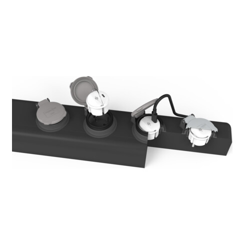 Brennenstuhl Steckdosenadapter USB C, Steckdosennest, 2,4A, kompatibel mit IP44 Steckdosen und Kabeltrommeln