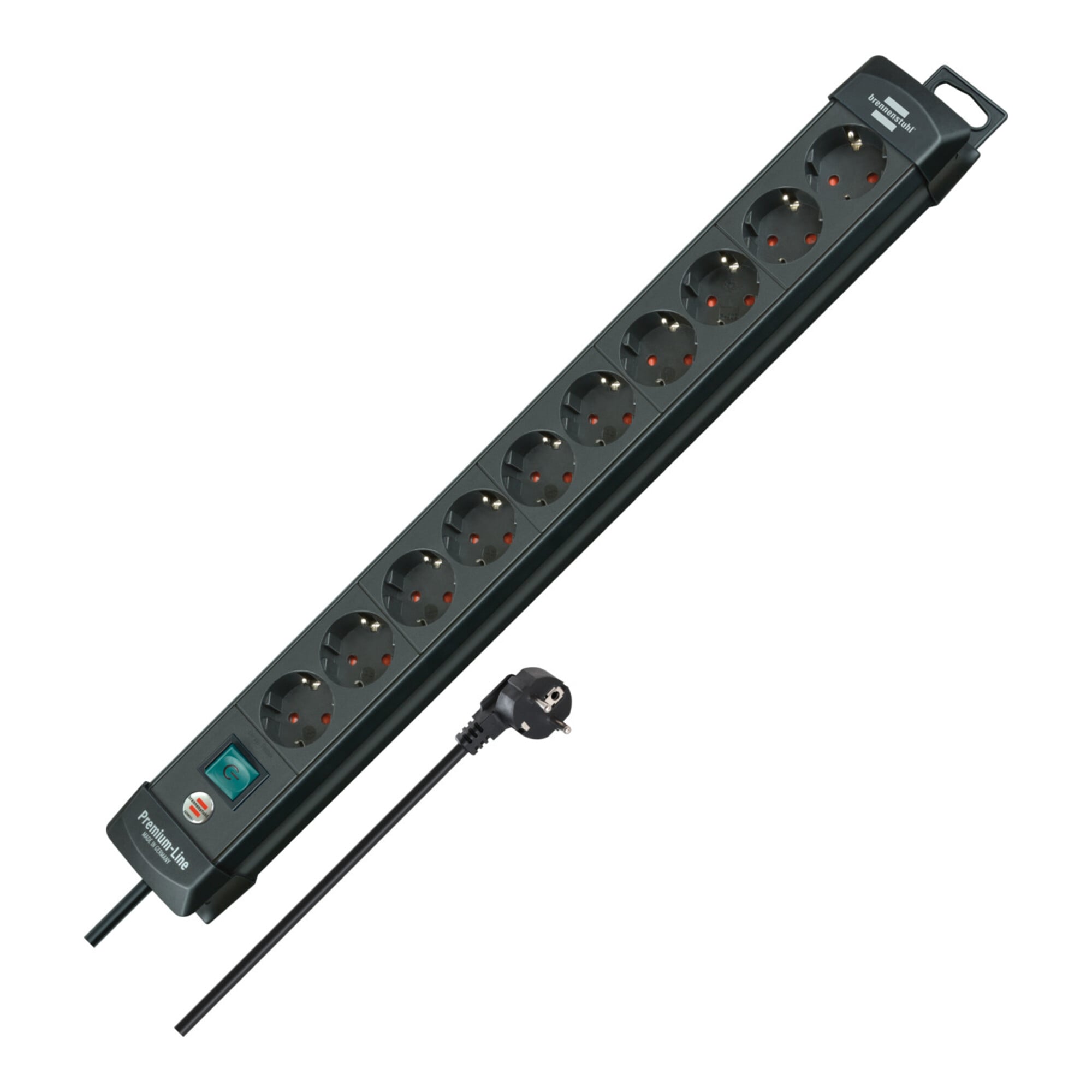 Brennenstuhl Steckdosenleiste 10-fach 1951100100 Premium-Line schwarz 3m H05VV-F 3G 1951100100