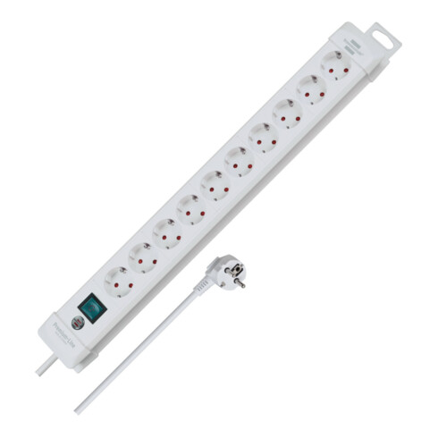 BRENNENSTUHL Steckdosenleiste 10-fach 1952200100 Premium-Line  weiss 3m H05VV-F 3G1, 1952200100