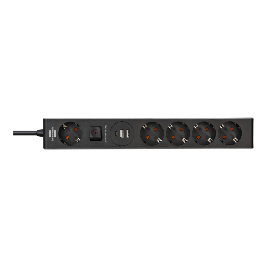Brennenstuhl Steckdosenleiste 5-fach mit USB C Power Delivery und 2 USB 2,4 A