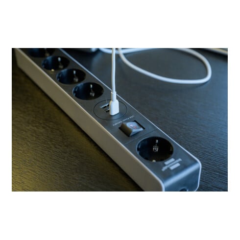 Brennenstuhl Steckdosenleiste 5-fach mit USB C Power Delivery und 2 USB 2,4 A
