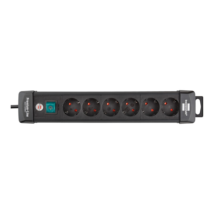 Brennenstuhl Steckdosenleiste 6-fach 1951160100 Premium-Line schwarz 3m H05VV-F 3G 1951160100