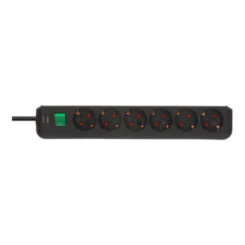 BRENNENSTUHL Steckdosenleiste 6F.45° schw.m 1159500400 ca.3m Kabel H05VV-F3G1,5. POS-Reit 1159500400