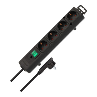 Brennenstuhl Comfort-Line Plus Steckdosenleiste mit Flachstecker 4-fach 2m H05VV-F 3G1,5