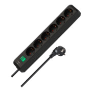 Brennenstuhl stekkerdoos 6F.45° zwart m 1159500400 ca.3m kabel H05VV-F3G1,5. POS-Reit 1159500400