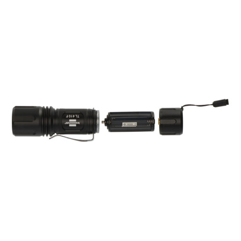 Brennenstuhl Taschenlampe LED LuxPremium TL 410 F/Handlampe mit heller CREE-LED (350lm, bis zu 34h Leuchtdauer, 136m Leuchtweite, fremdkörper- und spritzwassergeschützt IP44)
