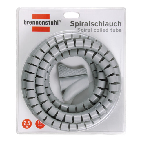 Brennenstuhl Tubo flessibile a spirale L=2,5 m, Ø20mm, grigio