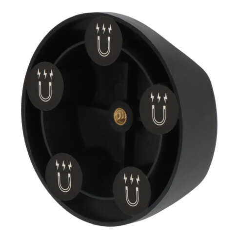 Brennenstuhl Universal Magnethalter MH 1 (Anbringung von Strahlern an metallischen Oberflächen, Tragkraft ca. 3kg, metrisches Gewinde M6, inkl. 12mm und 30mm Schraube)