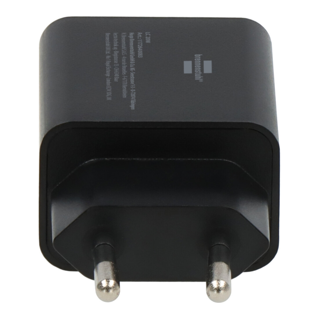 Brennenstuhl USB C Ladegerät 20W Power Delivery (Eurostecker, inklusive 1m USB C auf USB C Kabel, USB C Lade-Netzteil)