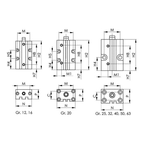 Pinces à fourche AMF DIN 6315B, biseautées