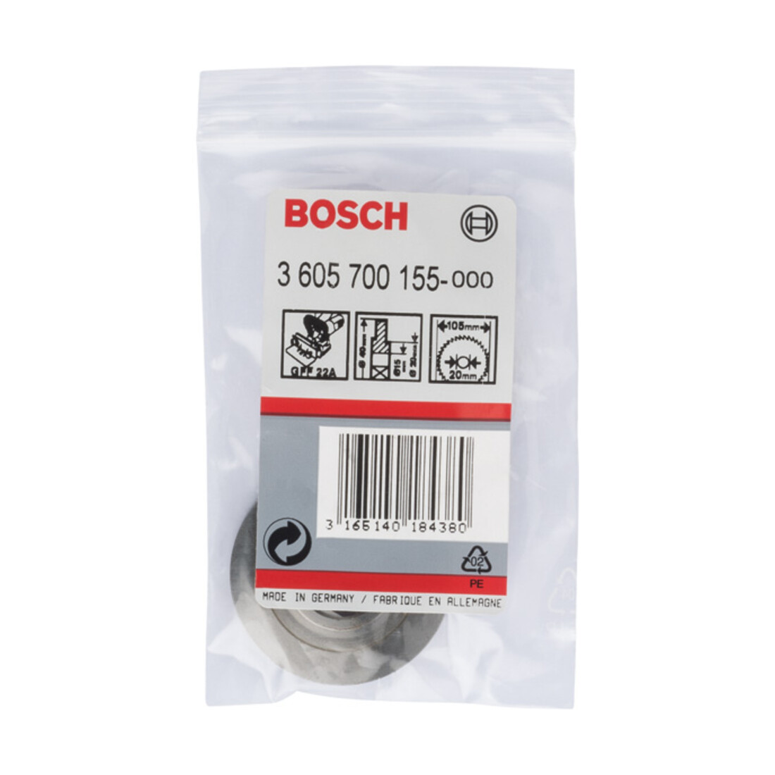 Bride de fixation Bosch pour fraise latérale 20 mm