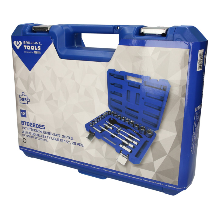 Brilliant Tools 1/2" dopsleutelset, 25-dlg