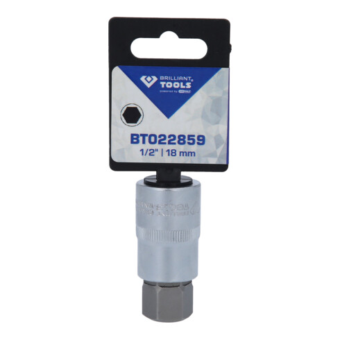 Brilliant Tools 1/2" Inbussleutel-bitdop, 55 mm lang, 18 mm