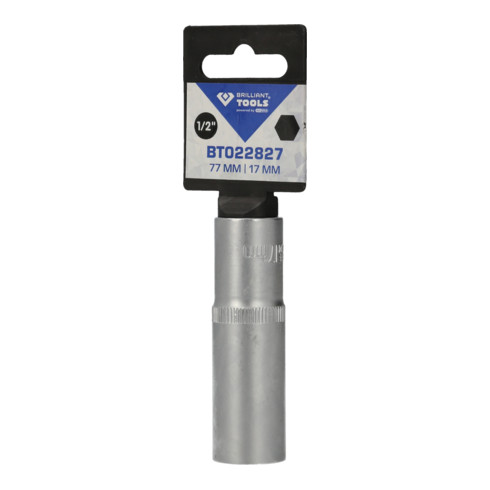 Brilliant Tools 1/2 inch zeskantdop, lange uitvoering
