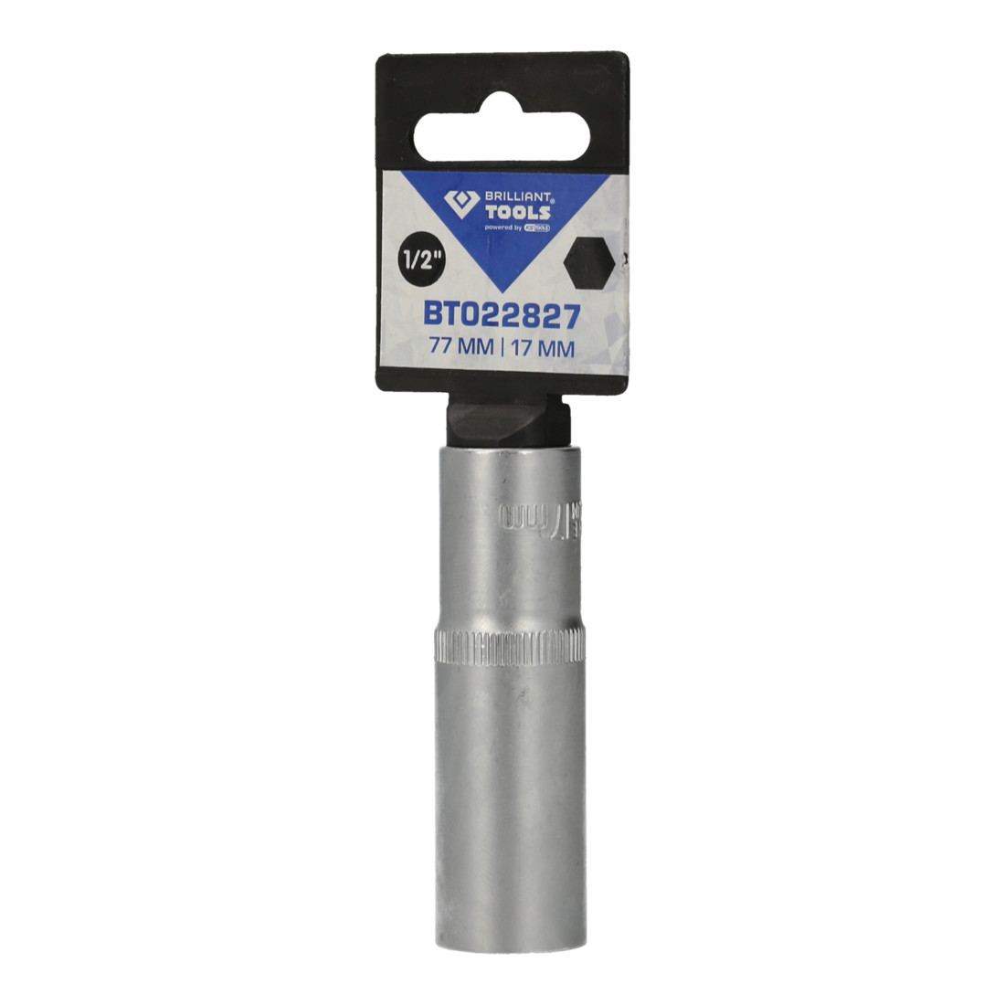 Brilliant Tools 1/2 inch zeskantdop, lange uitvoering
