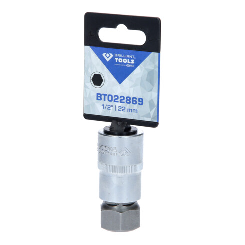 Brilliant Tools 1/2" Innensechskant Bit-Stecknuss, 55 mm lang, 22 mm