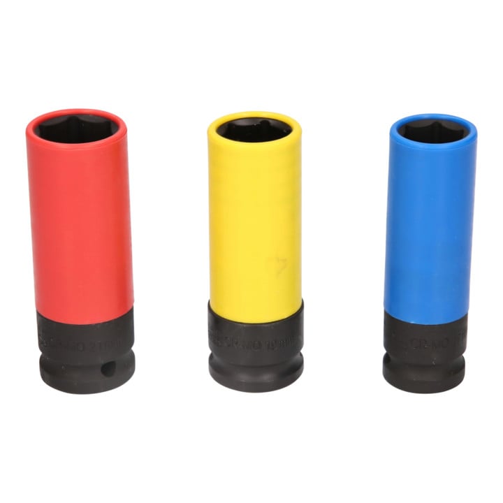 Brilliant Tools 1/2" Kit de douilles à chocs pour jantes aluminium, 17 / 19 / 21 mm, 3 pcs