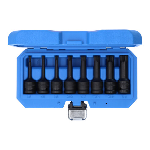 Brilliant Tools 1/2" Kraft-Bit-Stecknuss-Satz, XZN, 8-tlg, M5 - M18