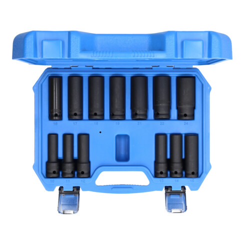 Brilliant Tools 1/2" Kraft-Stecknuss-Satz, Sechskant, 13-tlg, lang, 10 - 24 mm