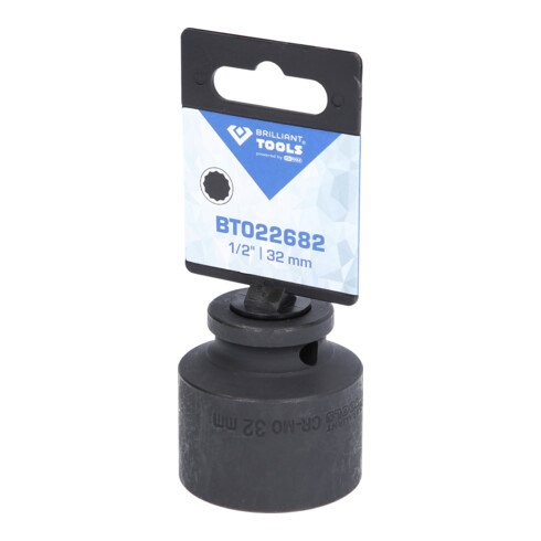 Brilliant Tools 1/2" Kraft-Stecknuss Zwölfkant 32 mm, kurz