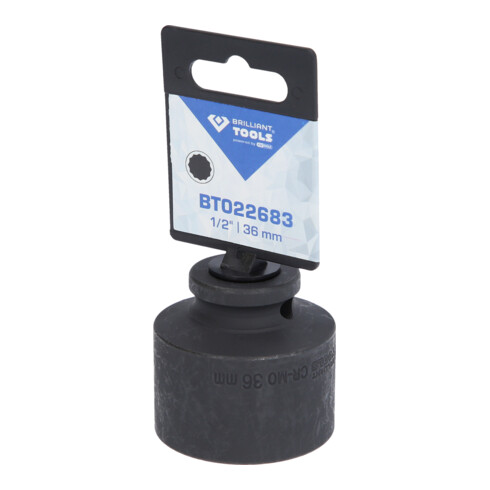 Brilliant Tools 1/2" Kraft-Stecknuss Zwölfkant 36 mm, kurz