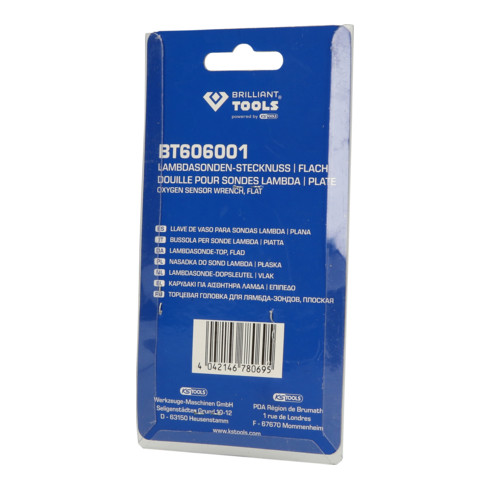Brilliant Tools 1/2" Lambdasonde-dopsleutel, vlak