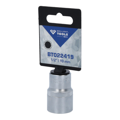 Brilliant Tools 1/2" Twaalfkant-dopsleutel, 19 mm