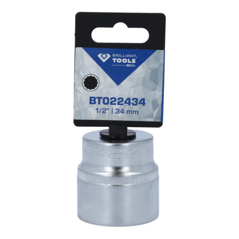 Brilliant Tools 1/2" Twaalfkant-dopsleutel, 34 mm
