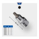 Brilliant Tools 1/2" TX-bitdop, 55 mm lang, T25