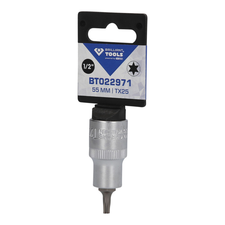 Brilliant Tools 1/2" TX-bitdop, 55 mm lang, T25